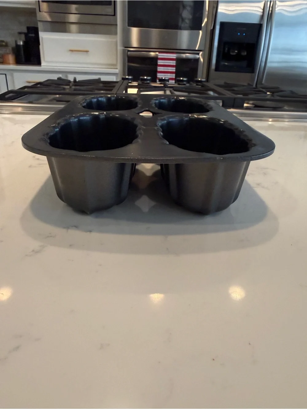 Nordic Ware Bundt Mini Loaf Pan 4 Cavity Braided Cake Mold USA Cast Aluminum